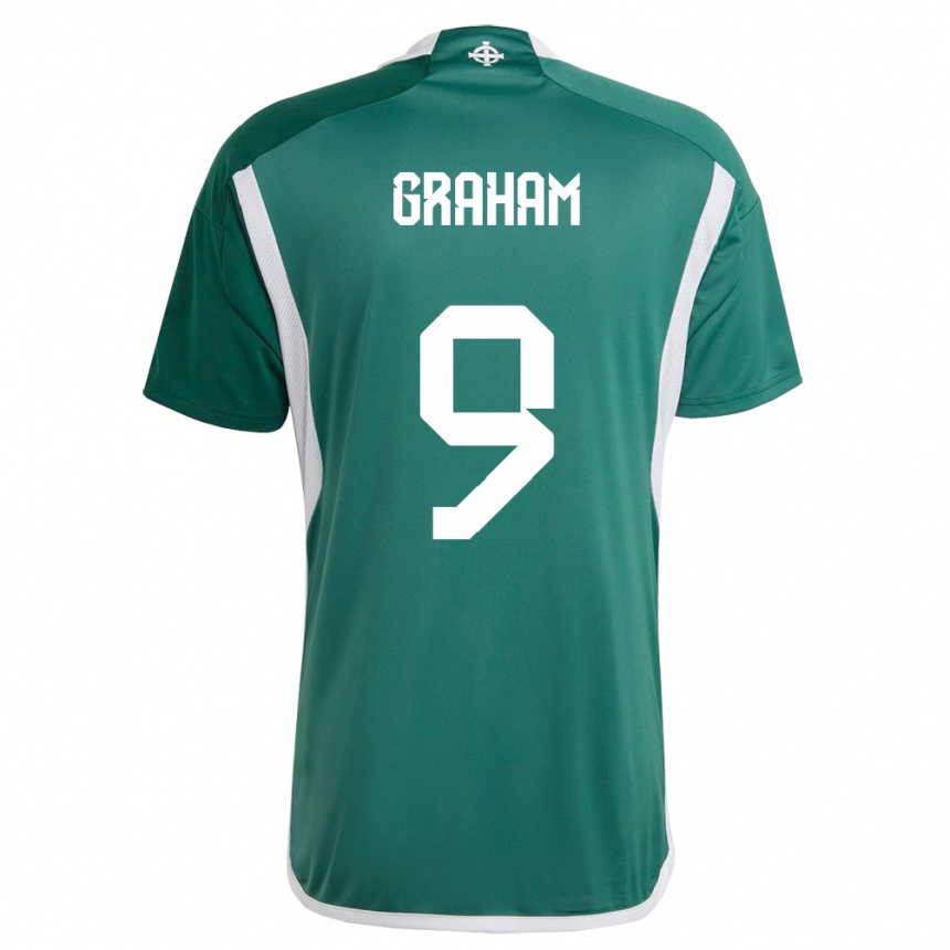 Niño Fútbol Camiseta Irlanda Del Norte Braiden Graham #9 Verde 1ª Equipación 24-26