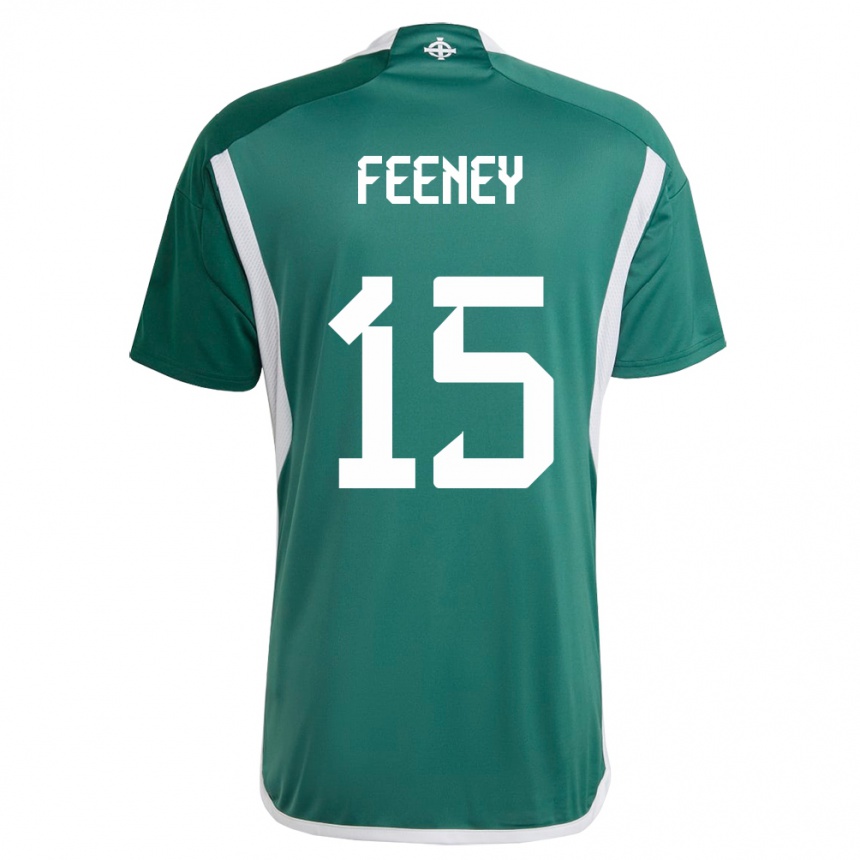 Niño Fútbol Camiseta Irlanda Del Norte George Feeney #15 Verde 1ª Equipación 24-26