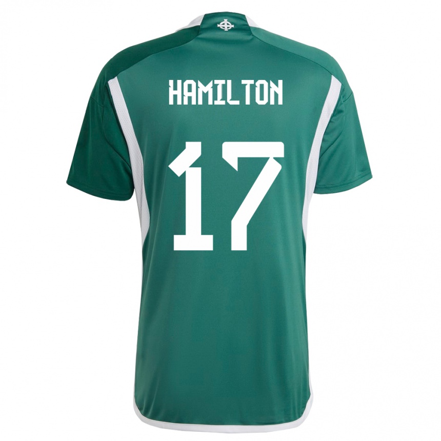 Niño Fútbol Camiseta Irlanda Del Norte Caragh Hamilton #17 Verde 1ª Equipación 24-26