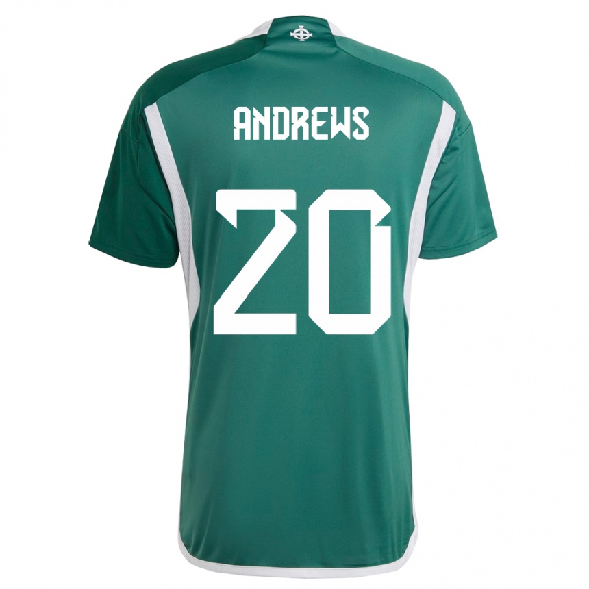 Niño Fútbol Camiseta Irlanda Del Norte Joely Andrews #20 Verde 1ª Equipación 24-26