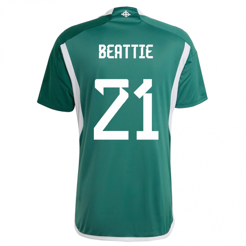 Niño Fútbol Camiseta Irlanda Del Norte Kerry Beattie #21 Verde 1ª Equipación 24-26