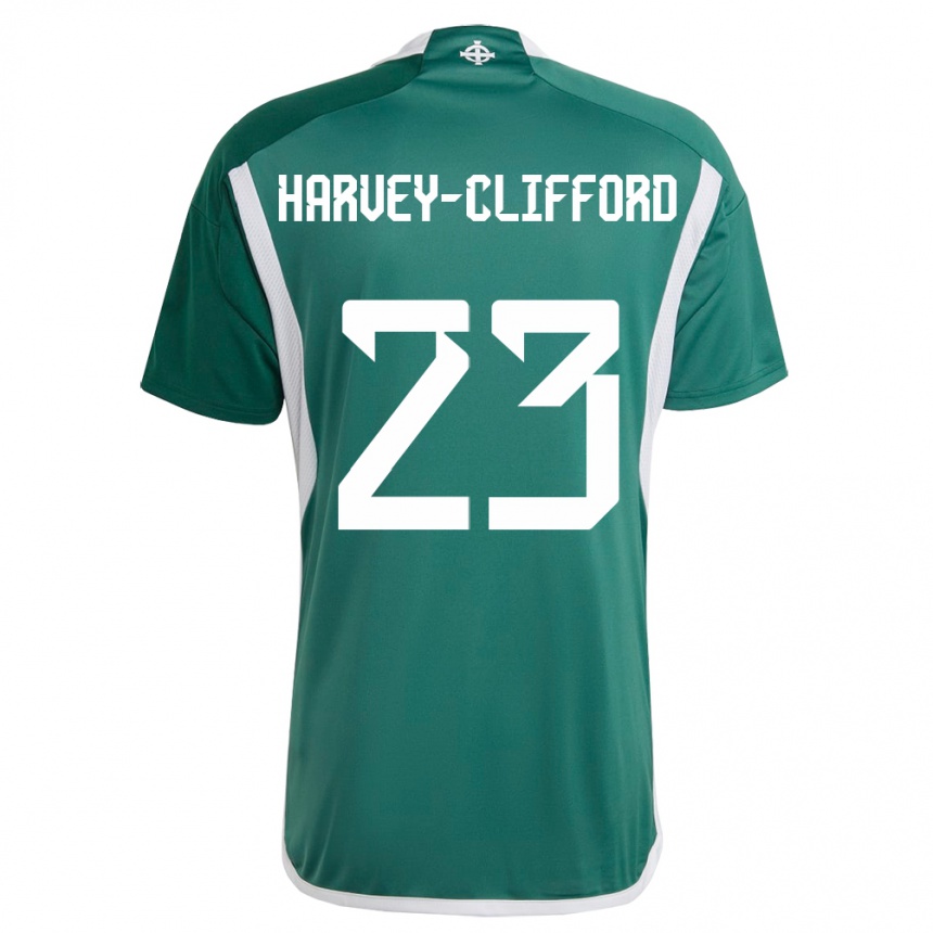 Niño Fútbol Camiseta Irlanda Del Norte Maddy Harvey-Clifford #23 Verde 1ª Equipación 24-26