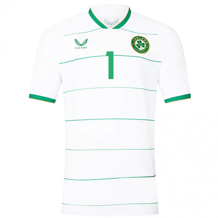 Niño Fútbol Camiseta Irlanda Reece Byrne #1 Blanco 2ª Equipación 24-26