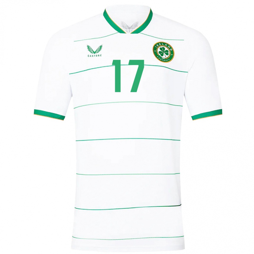 Niño Fútbol Camiseta Irlanda Tom Lonergan #17 Blanco 2ª Equipación 24-26
