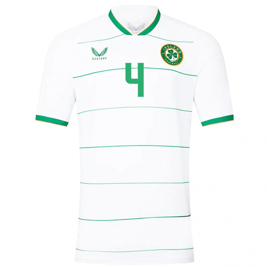 Niño Fútbol Camiseta Irlanda Anselmo García Macnulty #4 Blanco 2ª Equipación 24-26