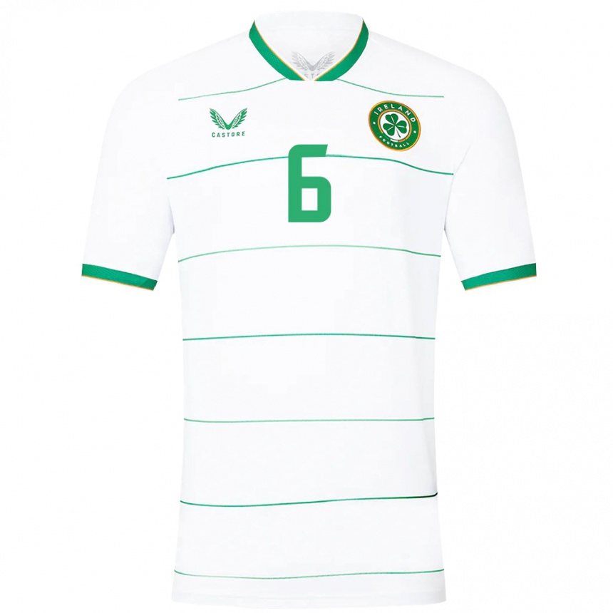 Niño Fútbol Camiseta Irlanda Josh Cullen #6 Blanco 2ª Equipación 24-26
