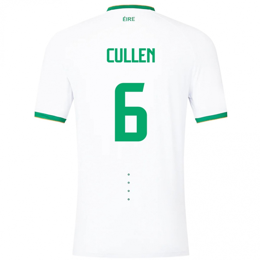 Niño Fútbol Camiseta Irlanda Josh Cullen #6 Blanco 2ª Equipación 24-26