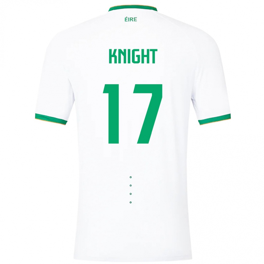 Niño Fútbol Camiseta Irlanda Jason Knight #17 Blanco 2ª Equipación 24-26