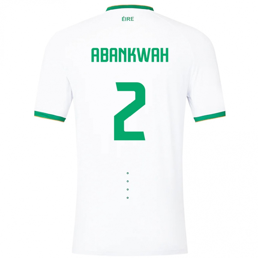 Niño Fútbol Camiseta Irlanda James Abankwah #2 Blanco 2ª Equipación 24-26