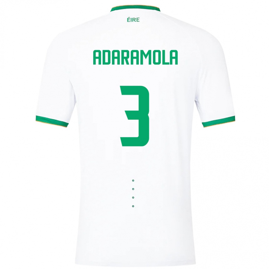 Niño Fútbol Camiseta Irlanda Tayo Adaramola #3 Blanco 2ª Equipación 24-26