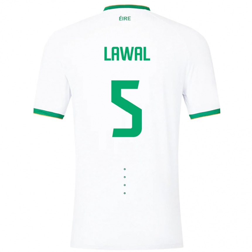 Niño Fútbol Camiseta Irlanda Bosun Lawal #5 Blanco 2ª Equipación 24-26