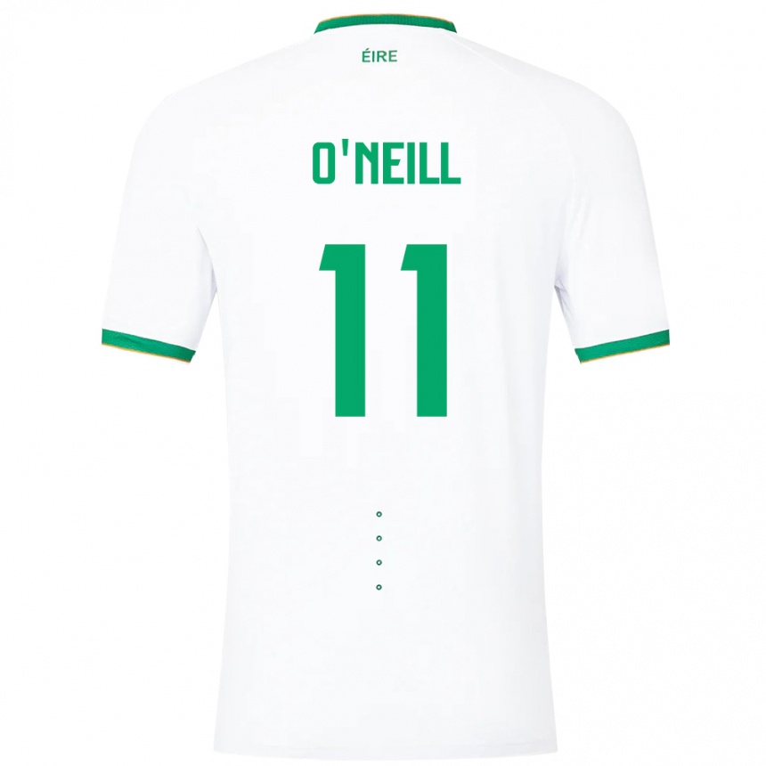 Niño Fútbol Camiseta Irlanda Ollie O'neill #11 Blanco 2ª Equipación 24-26