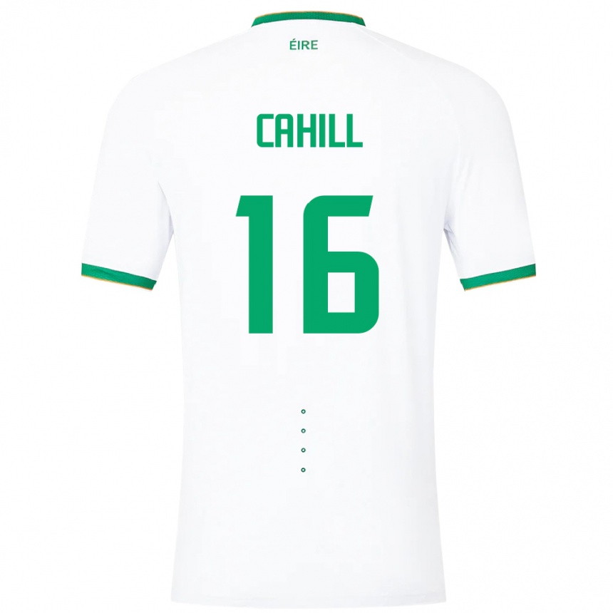 Niño Fútbol Camiseta Irlanda Killian Cahill #16 Blanco 2ª Equipación 24-26