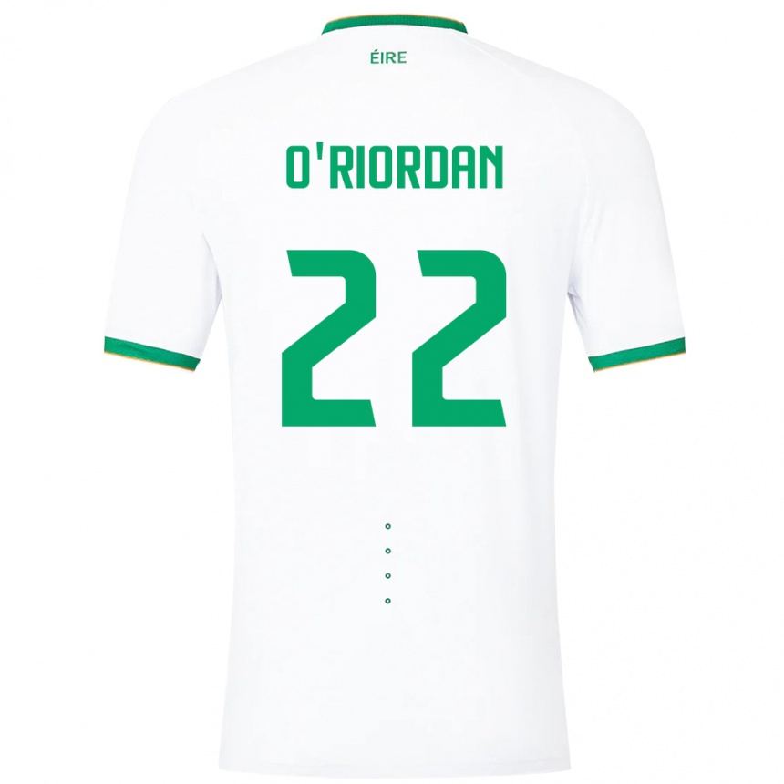 Niño Fútbol Camiseta Irlanda Connor O'riordan #22 Blanco 2ª Equipación 24-26