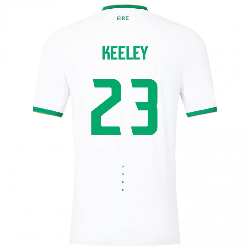 Niño Fútbol Camiseta Irlanda Josh Keeley #23 Blanco 2ª Equipación 24-26