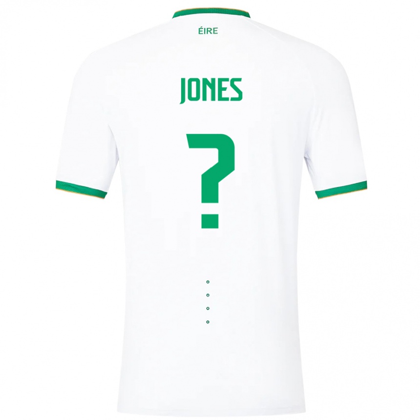Niño Fútbol Camiseta Irlanda Nico Jones #0 Blanco 2ª Equipación 24-26