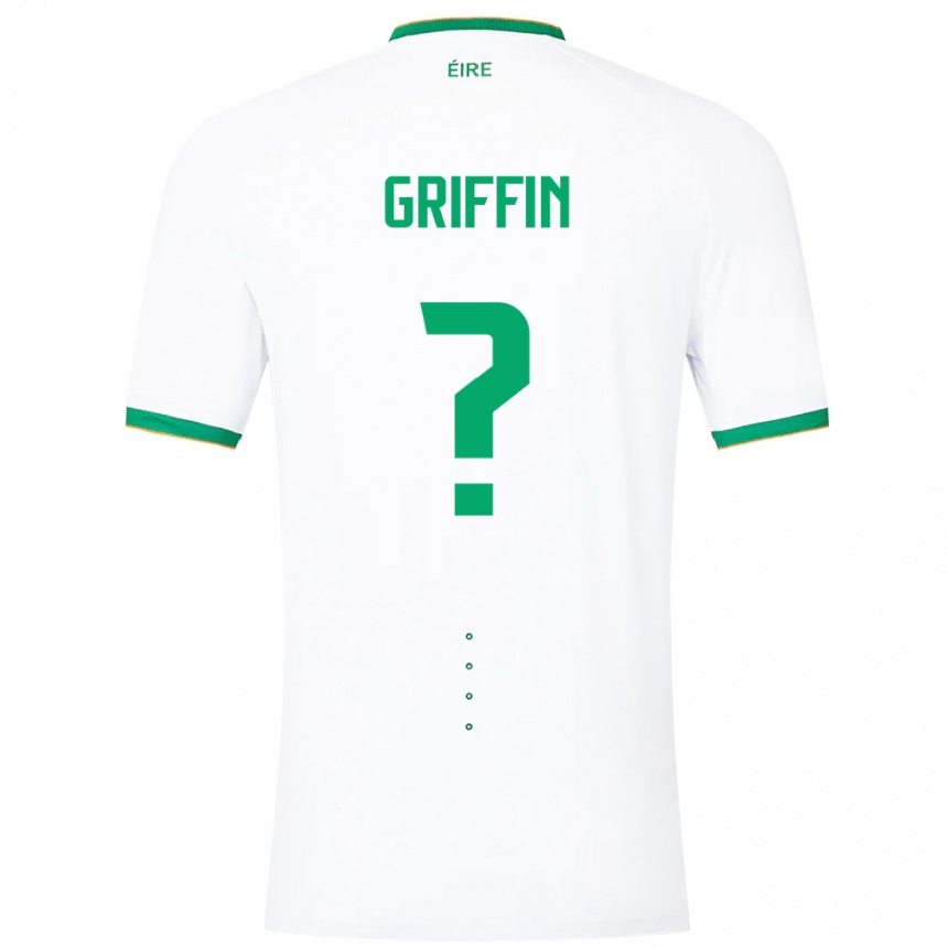 Niño Fútbol Camiseta Irlanda Jake Griffin #0 Blanco 2ª Equipación 24-26