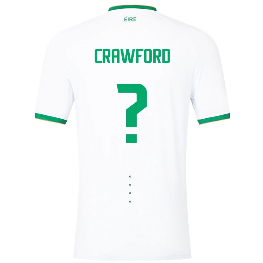 Niño Fútbol Camiseta Irlanda James Crawford #0 Blanco 2ª Equipación 24-26