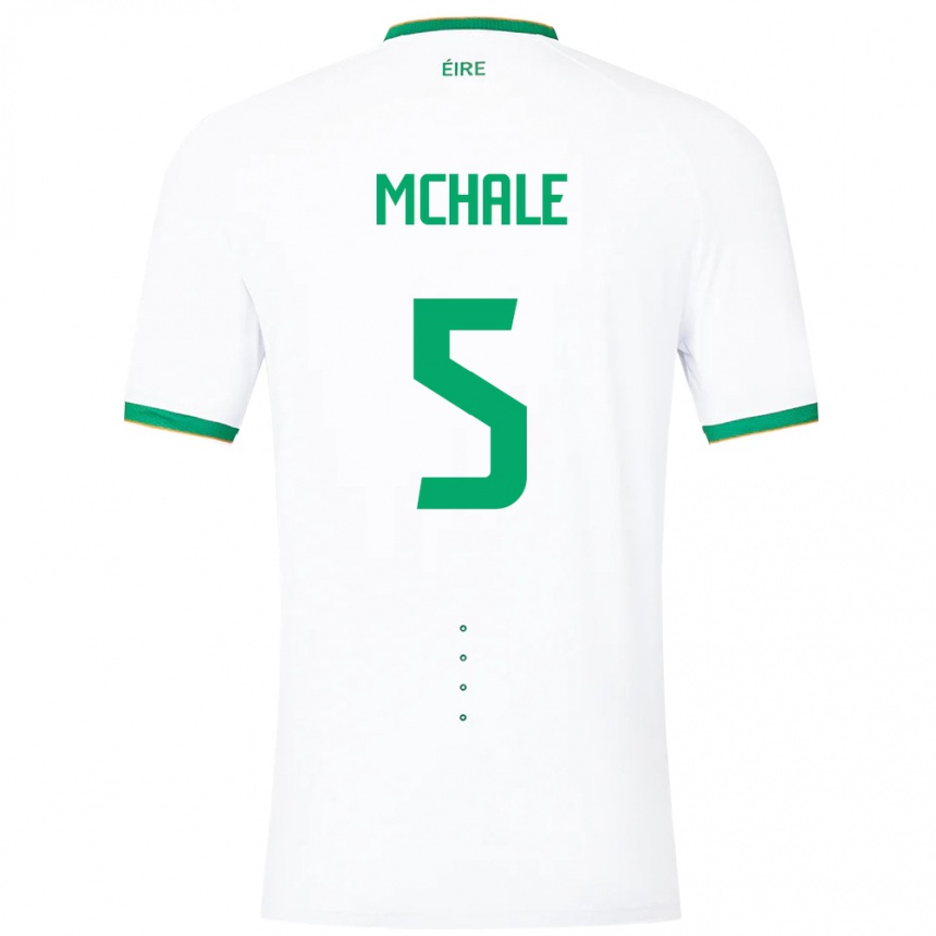 Niño Fútbol Camiseta Irlanda Sean Mchale #5 Blanco 2ª Equipación 24-26