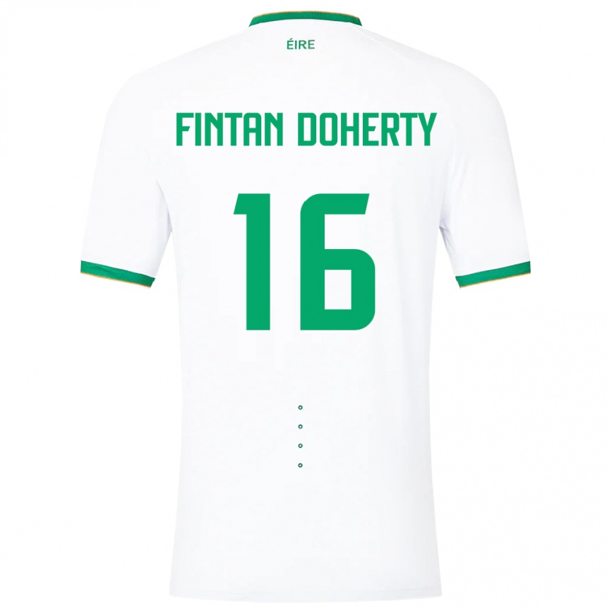 Niño Fútbol Camiseta Irlanda Fintan Doherty #16 Blanco 2ª Equipación 24-26