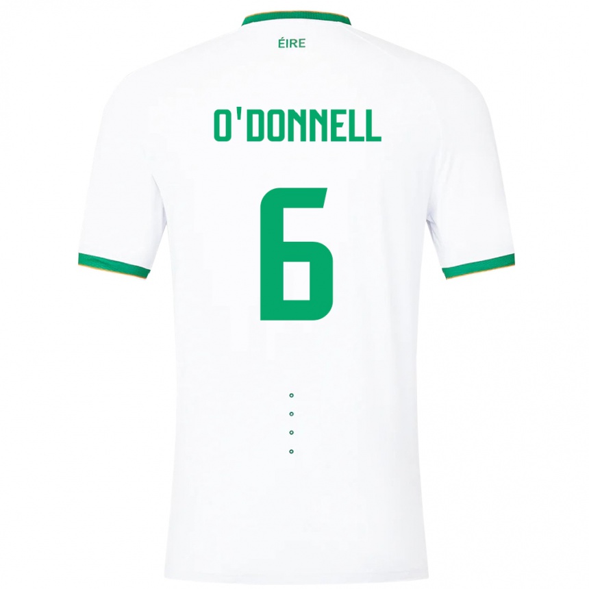 Niño Fútbol Camiseta Irlanda Luke O'donnell #6 Blanco 2ª Equipación 24-26