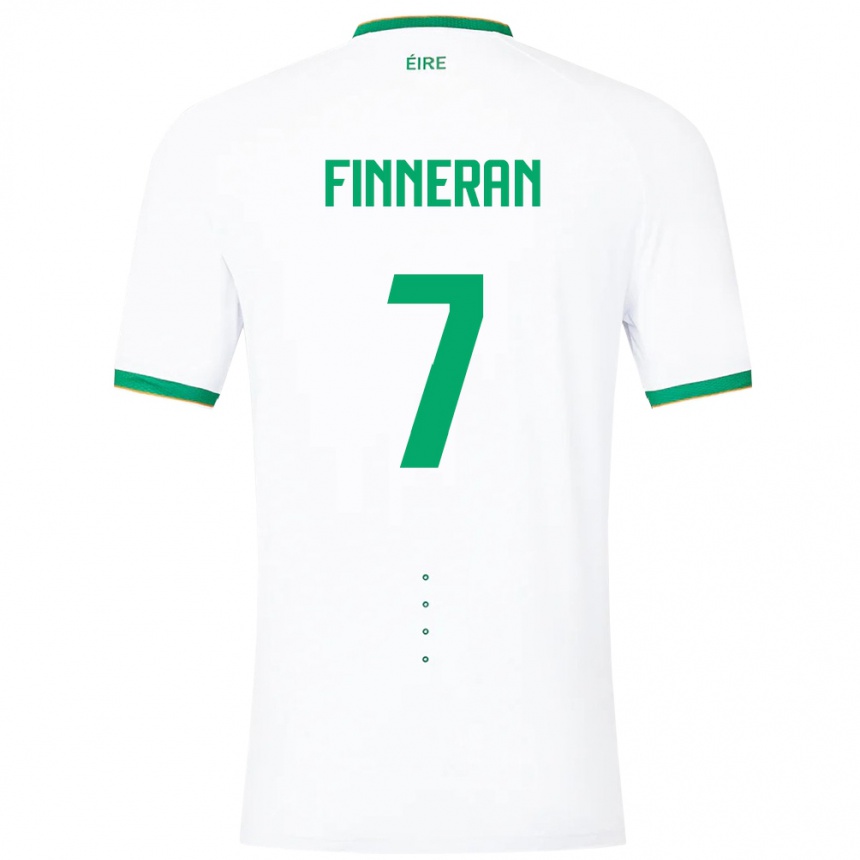 Niño Fútbol Camiseta Irlanda Rory Finneran #7 Blanco 2ª Equipación 24-26