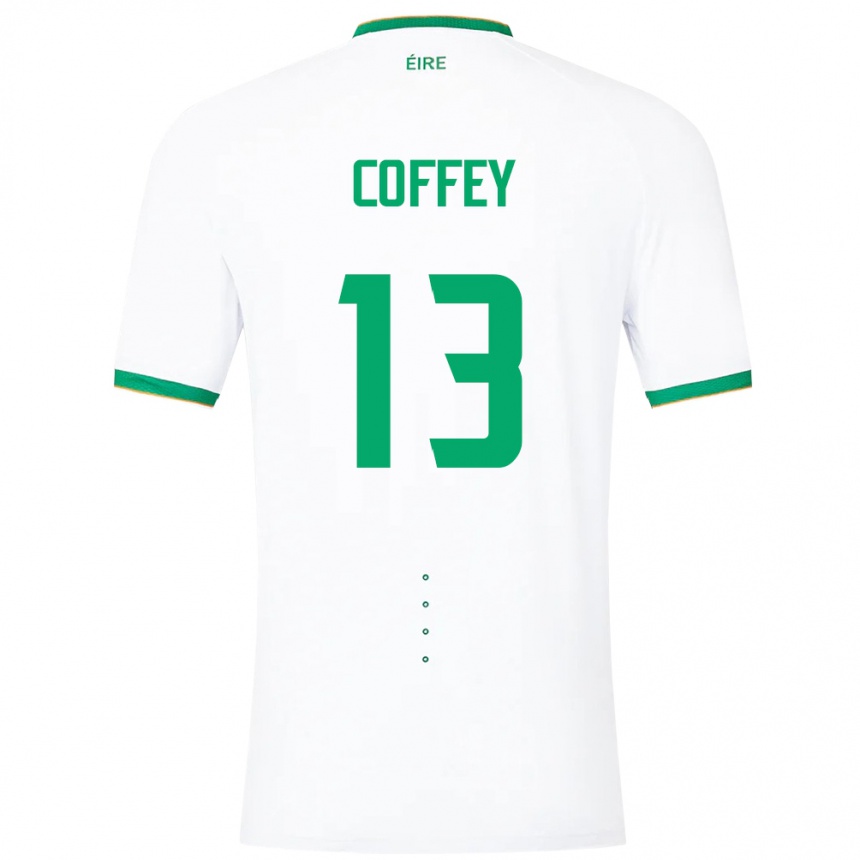 Niño Fútbol Camiseta Irlanda Fiachra Coffey #13 Blanco 2ª Equipación 24-26