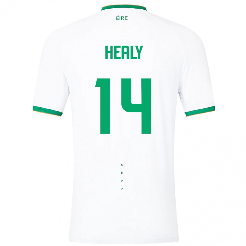 Niño Fútbol Camiseta Irlanda Freya Healy #14 Blanco 2ª Equipación 24-26