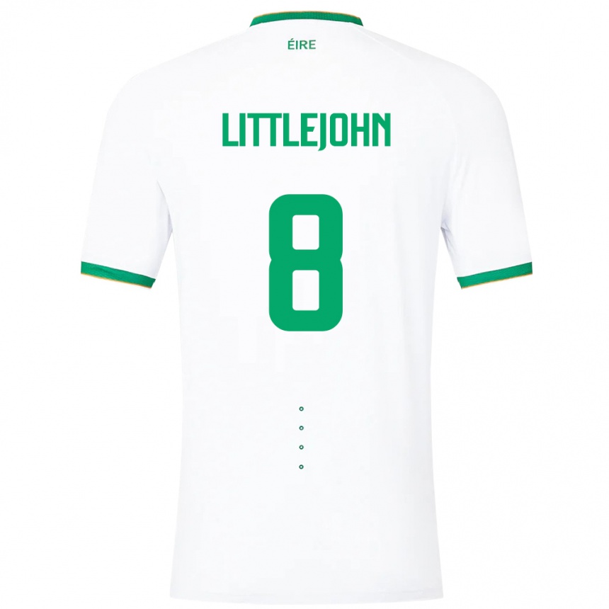 Niño Fútbol Camiseta Irlanda Ruesha Littlejohn #8 Blanco 2ª Equipación 24-26