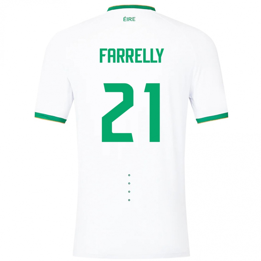 Niño Fútbol Camiseta Irlanda Sinead Farrelly #21 Blanco 2ª Equipación 24-26