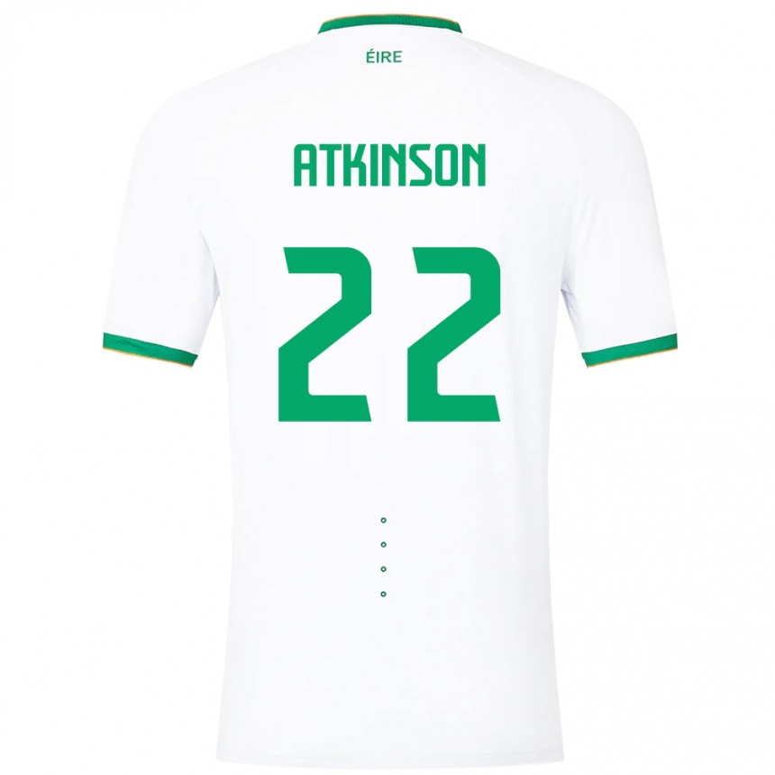 Niño Fútbol Camiseta Irlanda Isibeal Atkinson #22 Blanco 2ª Equipación 24-26