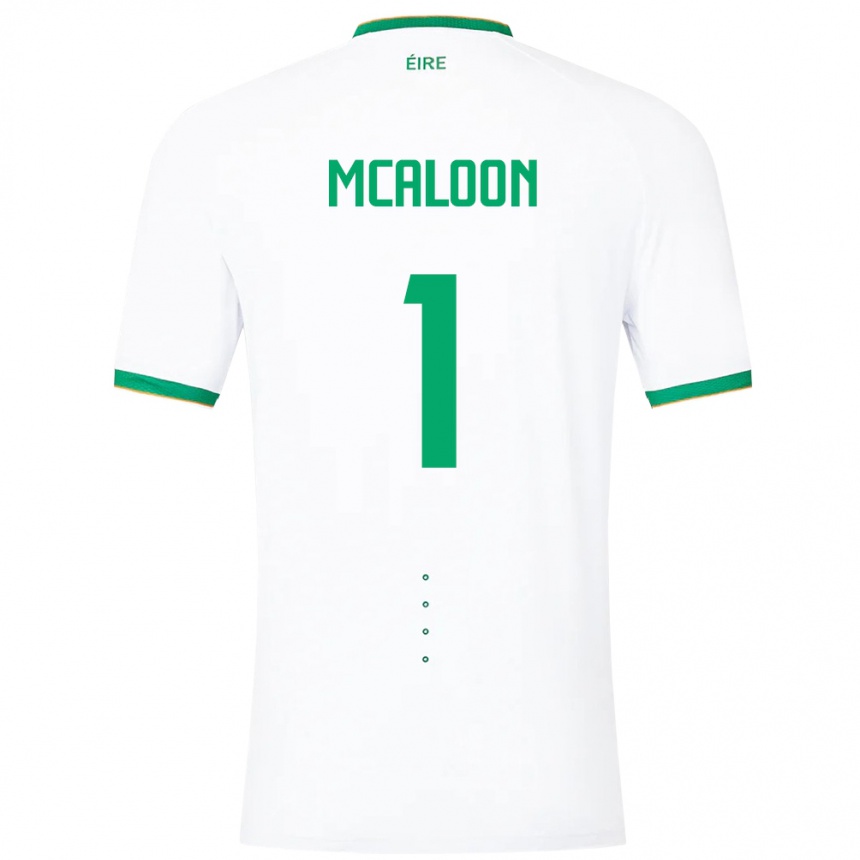 Niño Fútbol Camiseta Irlanda Naoisha Mcaloon #1 Blanco 2ª Equipación 24-26