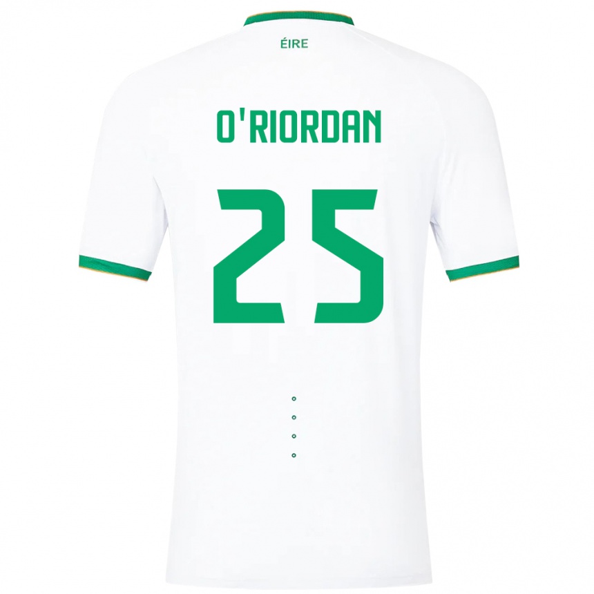 Niño Fútbol Camiseta Irlanda Claire O'riordan #25 Blanco 2ª Equipación 24-26