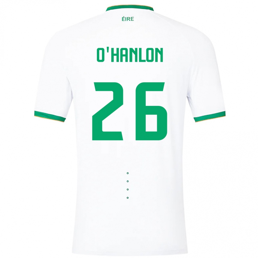 Niño Fútbol Camiseta Irlanda Tara O'hanlon #26 Blanco 2ª Equipación 24-26
