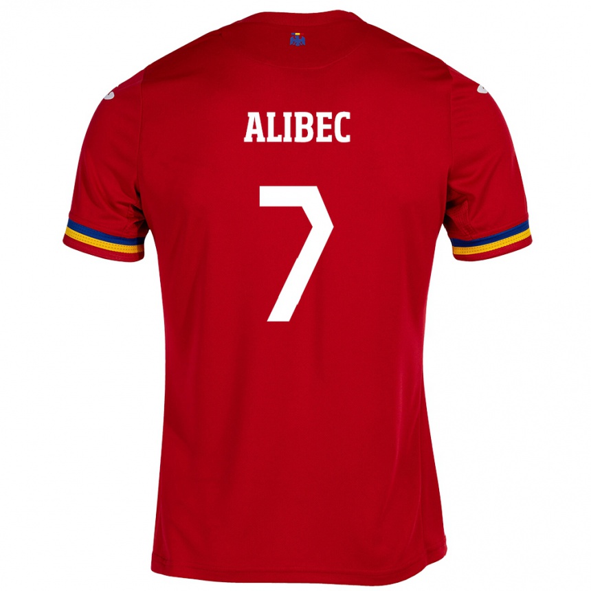 Niño Fútbol Camiseta Rumania Denis Alibec #7 Rojo 2ª Equipación 24-26