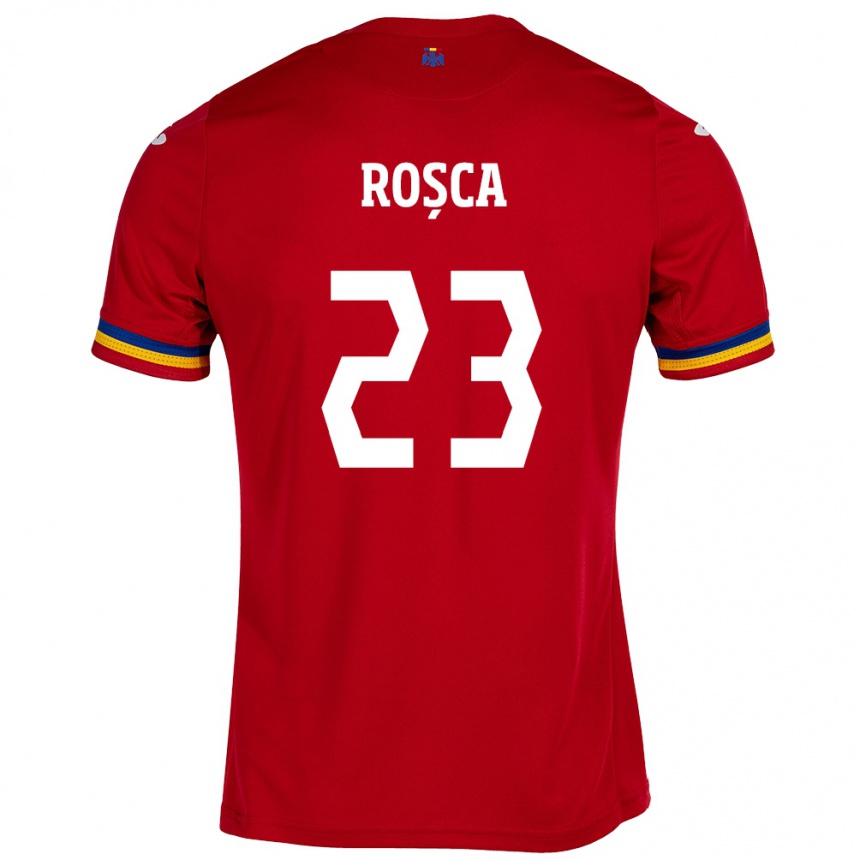 Niño Fútbol Camiseta Rumania Alexandru Roșca #23 Rojo 2ª Equipación 24-26