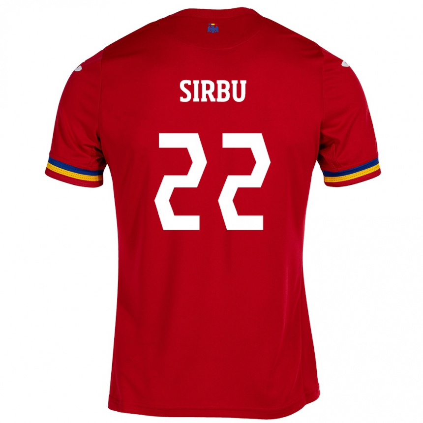 Niño Fútbol Camiseta Rumania Dan Sîrbu #22 Rojo 2ª Equipación 24-26