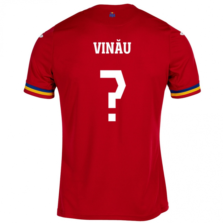 Niño Fútbol Camiseta Rumania Eric Vînău #0 Rojo 2ª Equipación 24-26