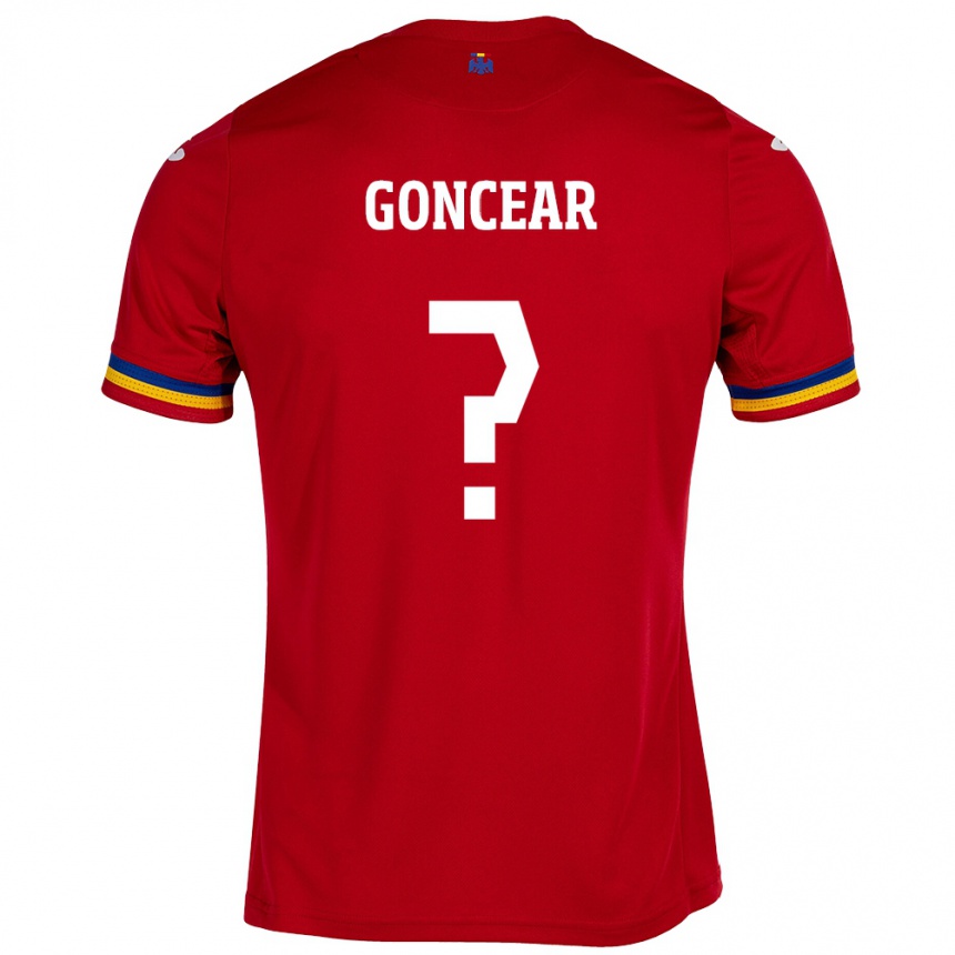 Niño Fútbol Camiseta Rumania Alexandru Goncear #0 Rojo 2ª Equipación 24-26