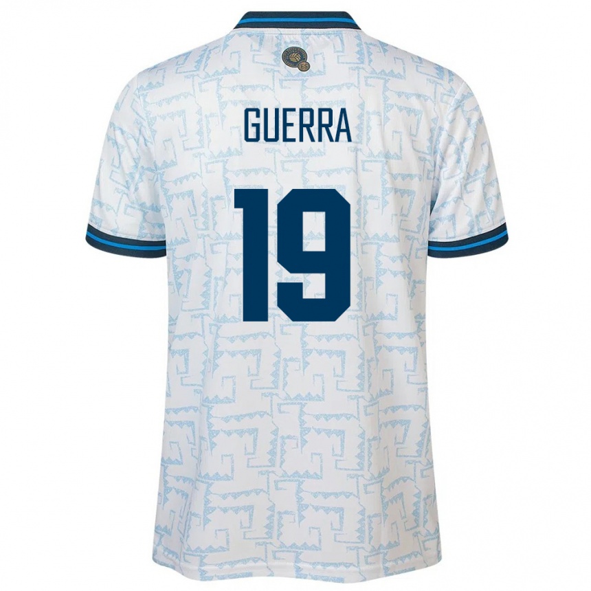 Niño Fútbol Camiseta El Salvador Steven Guerra #19 Blanco 2ª Equipación 24-26