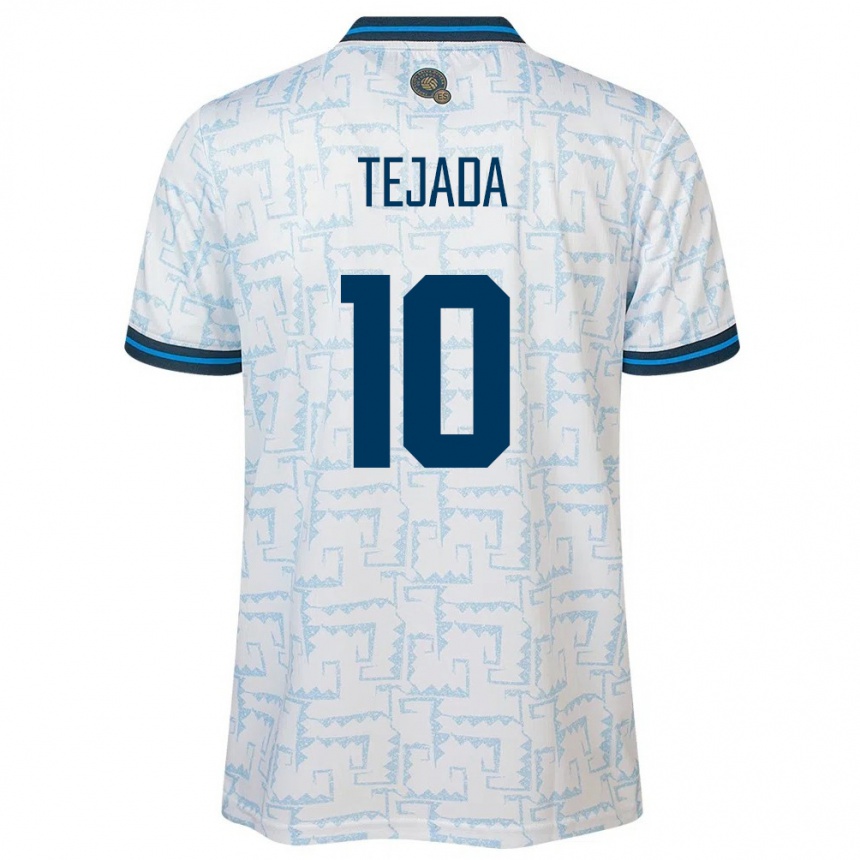 Niño Fútbol Camiseta El Salvador Rafael Tejada #10 Blanco 2ª Equipación 24-26