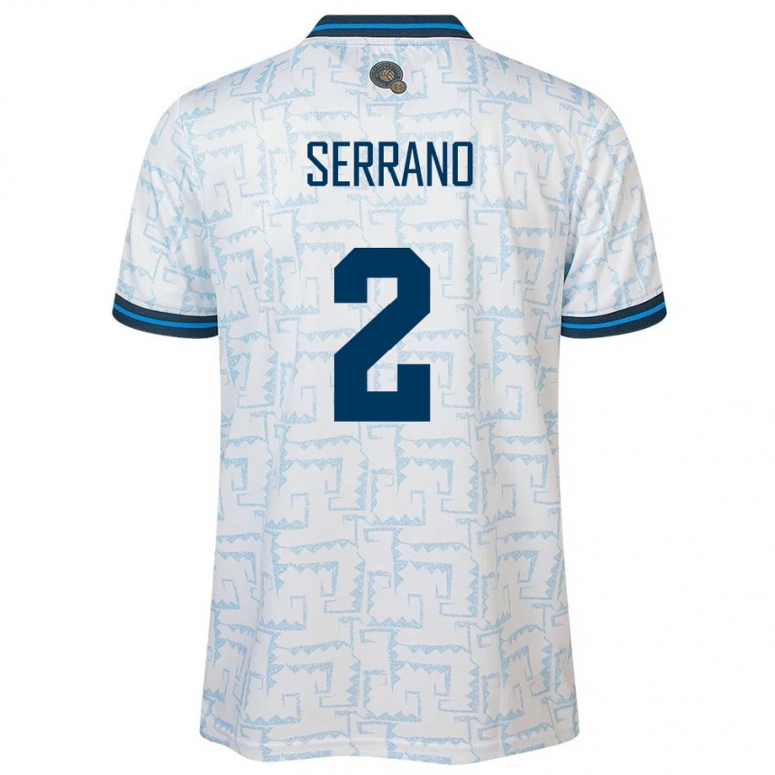 Niño Fútbol Camiseta El Salvador Alejandro Serrano #2 Blanco 2ª Equipación 24-26