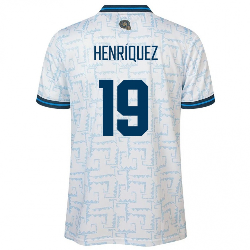 Niño Fútbol Camiseta El Salvador Alejandro Henríquez #19 Blanco 2ª Equipación 24-26