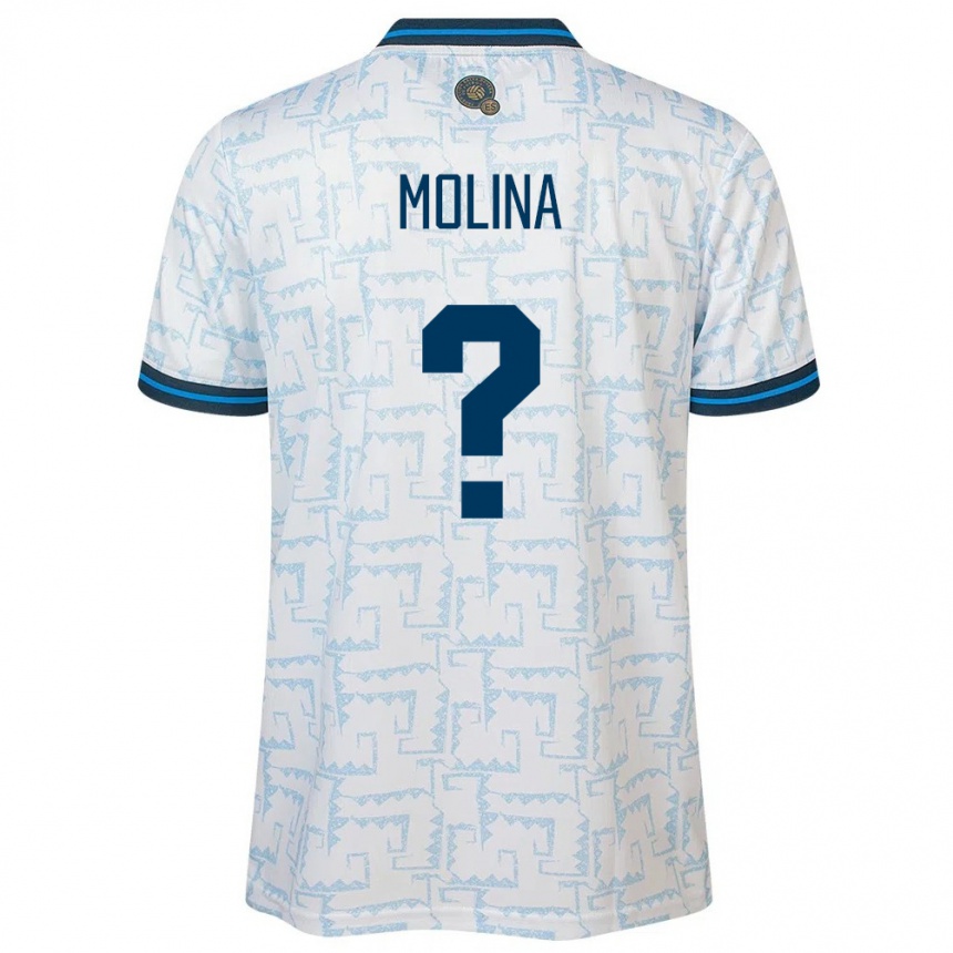 Niño Fútbol Camiseta El Salvador William Molina #0 Blanco 2ª Equipación 24-26