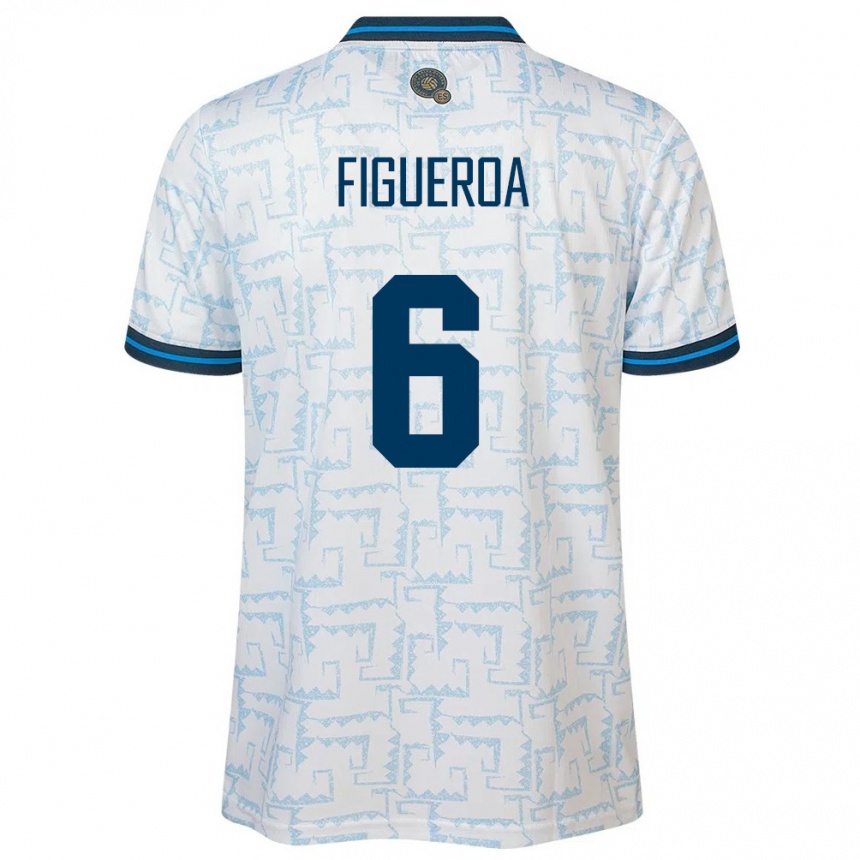 Niño Fútbol Camiseta El Salvador Elder Figueroa #6 Blanco 2ª Equipación 24-26