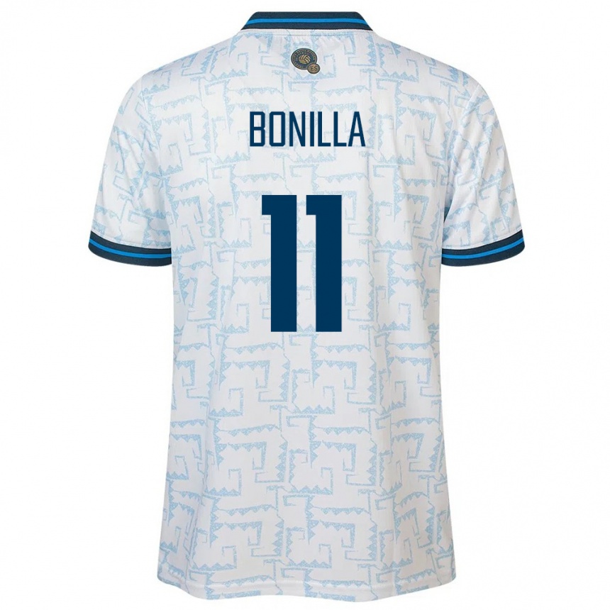 Niño Fútbol Camiseta El Salvador Jarell Bonilla #11 Blanco 2ª Equipación 24-26