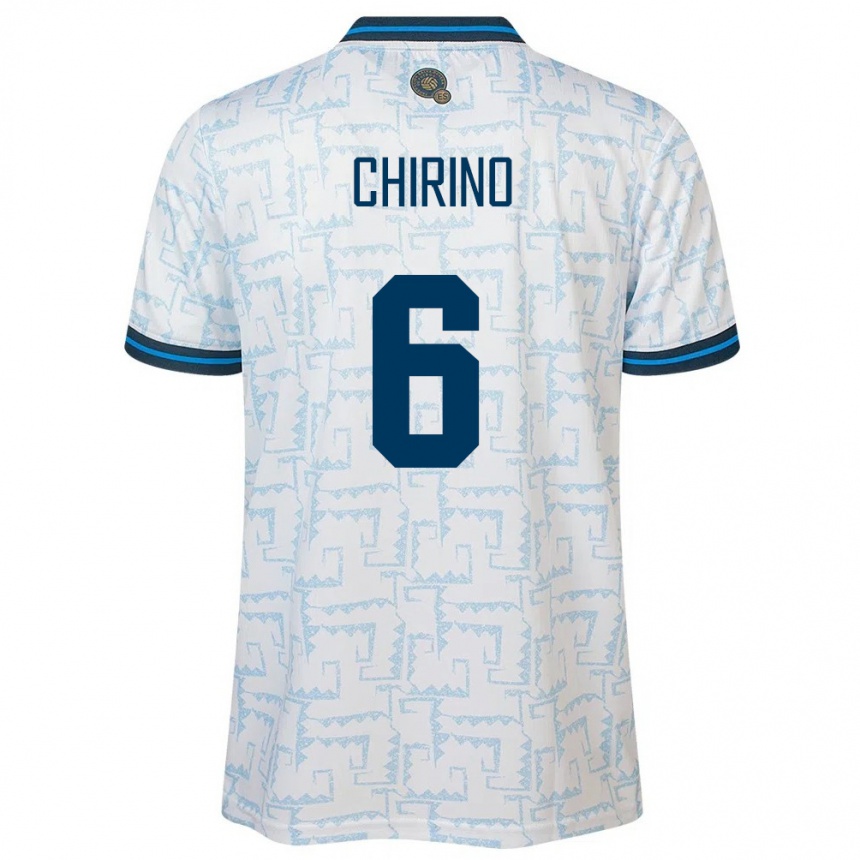 Niño Fútbol Camiseta El Salvador Alejandra Chirino #6 Blanco 2ª Equipación 24-26