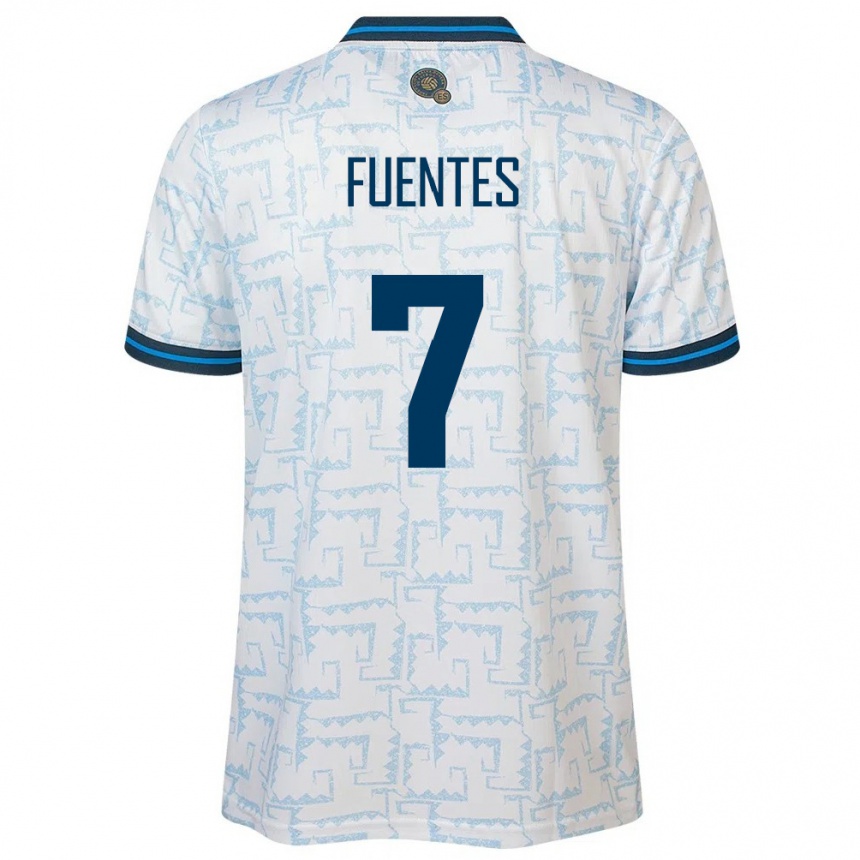 Niño Fútbol Camiseta El Salvador Danielle Fuentes #7 Blanco 2ª Equipación 24-26