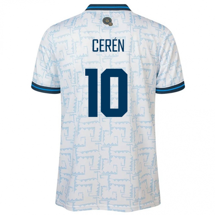 Niño Fútbol Camiseta El Salvador Brenda Cerén #10 Blanco 2ª Equipación 24-26