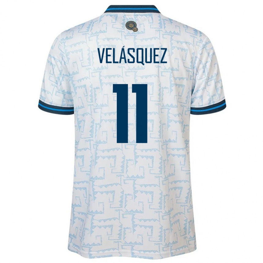 Niño Fútbol Camiseta El Salvador Jackeline Velásquez #11 Blanco 2ª Equipación 24-26